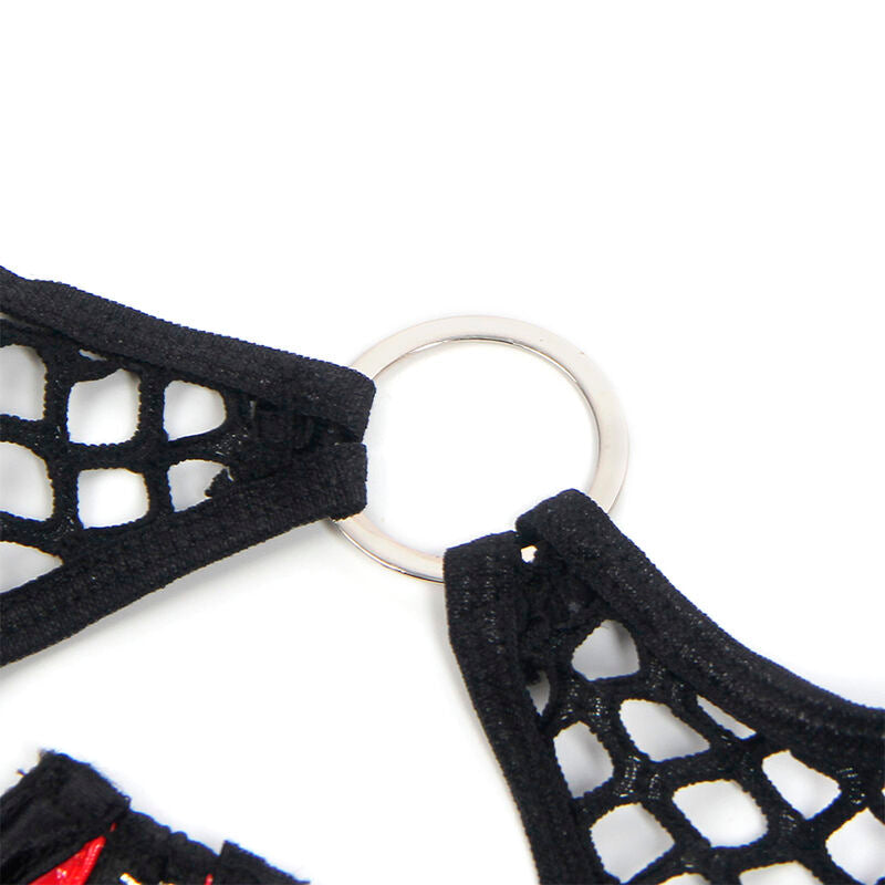 Subblime - 955533 Conjunto Sujetador Con Cremallera De Malla De Charol Rojo S/M