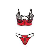 Subblime - 955540 Conjunto Sujetador Con Cremallera De Malla De Charol Rojo L/xl
