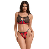 Subblime - 955540 Conjunto Sujetador Con Cremallera De Malla De Charol Rojo L/Xl