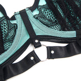 Subblime - 955564 Conjunto Sujetador Con Cremallera De Malla De Charol Verde L/Xl