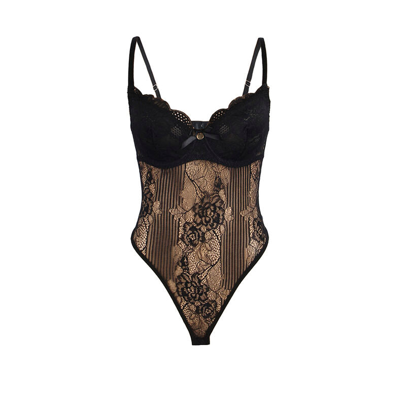 Subblime - 955625 Body De Encaje Con Cierre Inferior Negro L/Xl