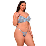 Subblime - 957636 Conjunto Sujetador Y Panties Con Bordados De Flores Celeste L/Xl