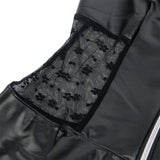 Subblime - 957711 Vestido De Cuero Con Cremallera Y Encaje Negro L/Xl