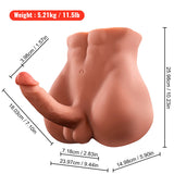 Xise - Bertlett Dildo Ass Masturbador Dildo Y Ano Realístico Posición Frontal Con Thrusting 18 Cm