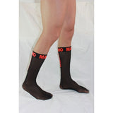 Macho - Calcetines Finos Negro/Rojo Talla Única