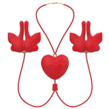 Armony - Pinzas Para Pezones Magnética Con Vibración Forma Mariposa Rojo