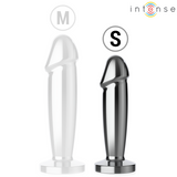 Intense - Plug Anal 10 Vibraciones Metal En Forma De Dildo Con Control Remoto S