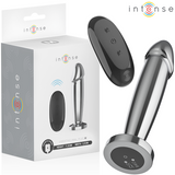 Intense - Plug Anal 10 Vibraciones Metal En Forma De Dildo Con Control Remoto M