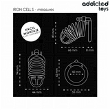 Addicted Toys Locked - Iron Cell Jaula Para Pene De Metal 4 Cm Talla S
