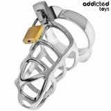 Addicted Toys Locked - Silver Lock Jaula Para Pene De Metal Talla M