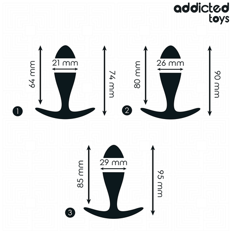 Addicted Toys - Set De 3 Plug Anal Silicona Modelo 2