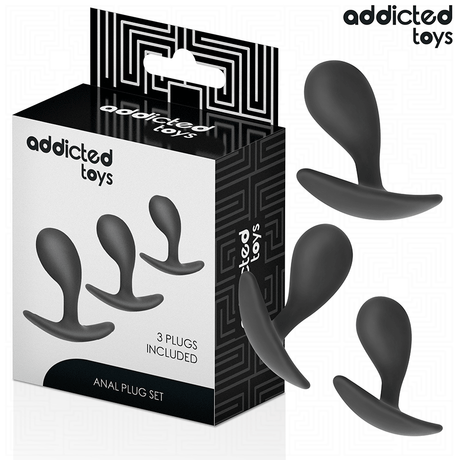 Addicted Toys - Set De 3 Plug Anal Silicona Modelo 3