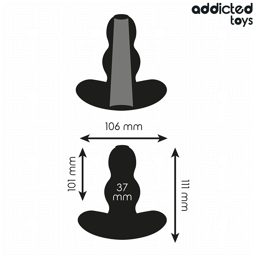 Addicted Toys - Plug Anal Hueco Silicona Talla L 11.1 Cm