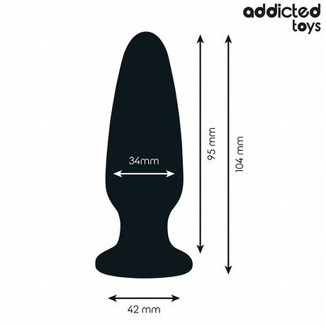 Addicted Toys - Plug Anal Con Joya Silicona Talla M 10,4 Cm
