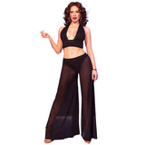 Chilirose - Cr  4857 Set Top Y Pantalones Negro Talla Xl