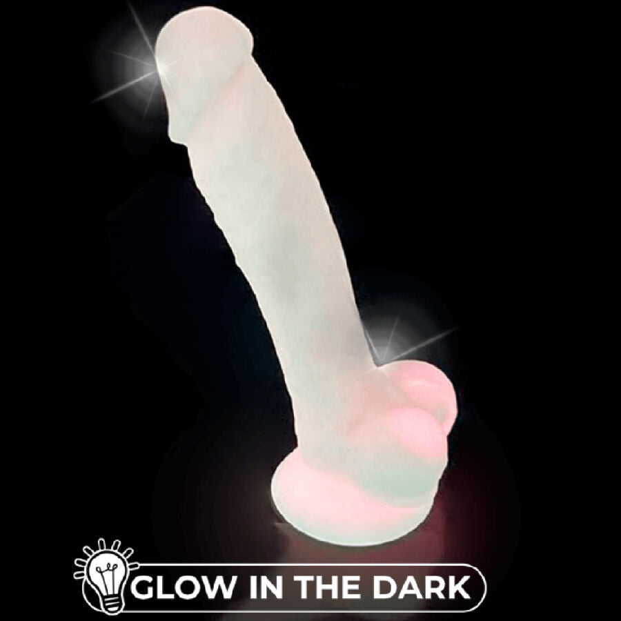 Silexd - Modelo 1 Pene Realistico Silicona Premium Silexpan Rosa Fluorescente 17.5 Cm