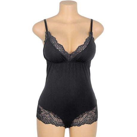 Subblime - Teddy Detalle Encaje Floral Negro L/xl