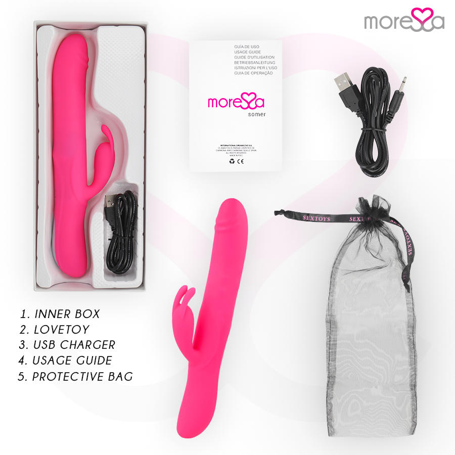 Moressa - Somer Rotador Perlado Y Potente Vibracion  Premium Silicone