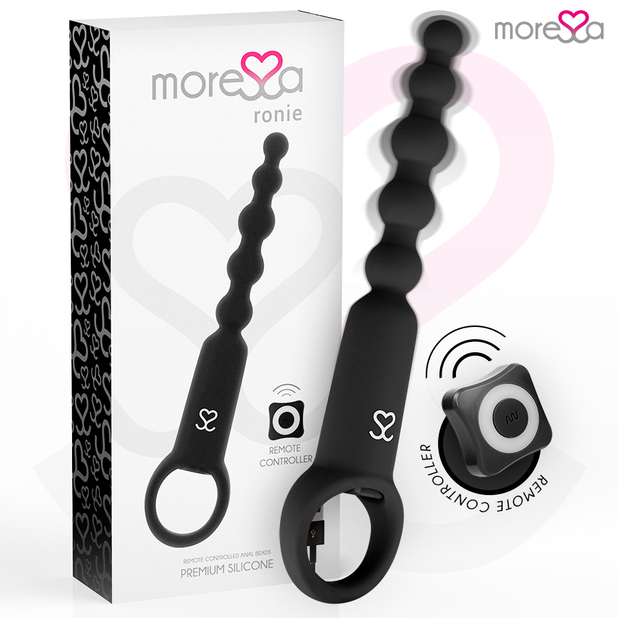 Moressa - Ronie Potente Rosario Anal Control Remoto Negro