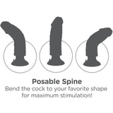 King Cock - Dildo Vibrador Marrón 20.32 Cm
