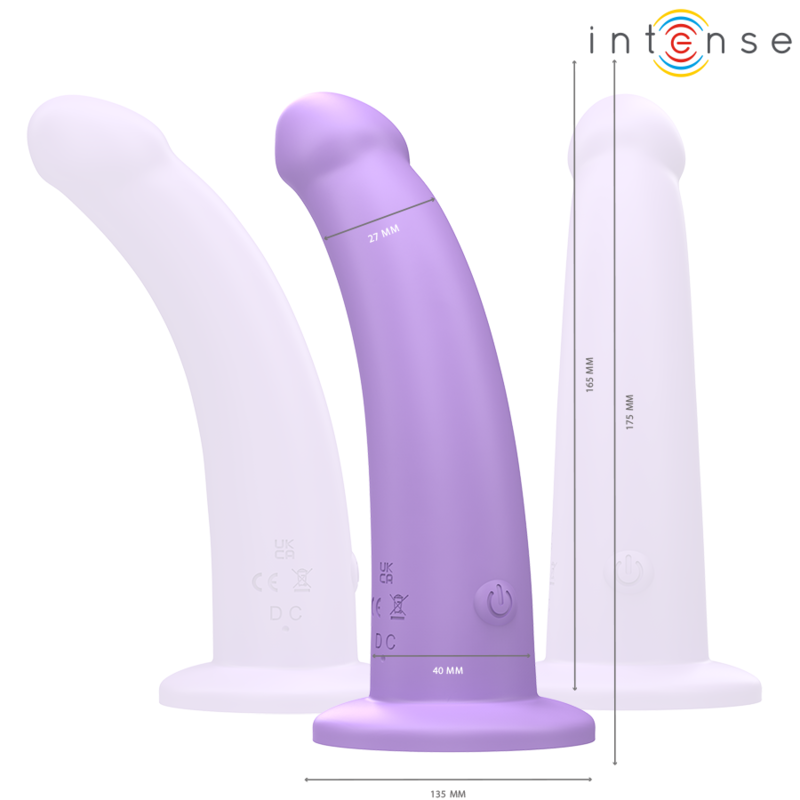 Intense - Eddie Vibrador 17,5 Cm 10 Vibraciones Morado Control Remoto