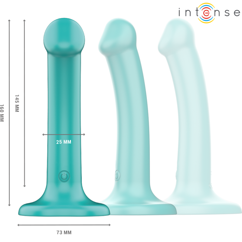 Intense - Katie Vibrador Con Ventosa 10 Vibraciones Azul Oscuro Control Remoto