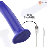 Intense - Victoria Vibrador Con Ventosa 10 Vibraciones Azul Oscuro Control Remoto