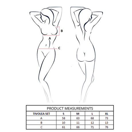 Passion - Tivolea Set Sujetador + Tanga Negro L/xl