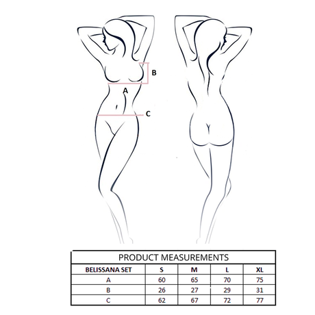 Passion - Belissana Set Sujetador + Tanga Blanco L/xl