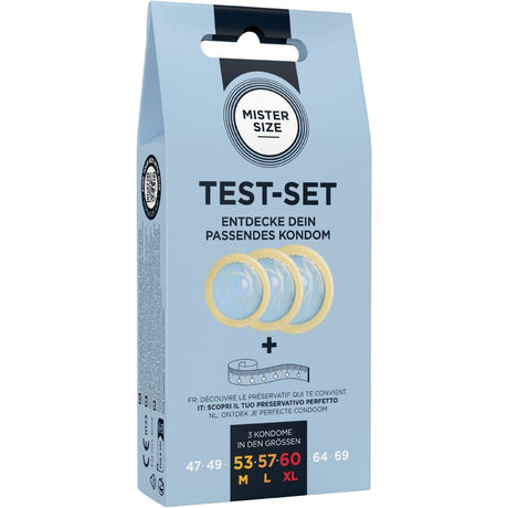 Mister Size - Test Set 3 Preservativos Diferentes Tallas + Cinta Métrica