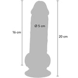 Get Real - Pene Realístico Deluxe Con Testículos Extra Grueso 20 Cm