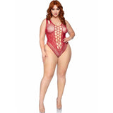 Leg Avenue - 81641x Body Tirantes Sin Costuras Burdeos Talla 1x/2x