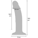 Get Real - Dildo Realista Vibrador De Silicona Morado 19.5 Cm
