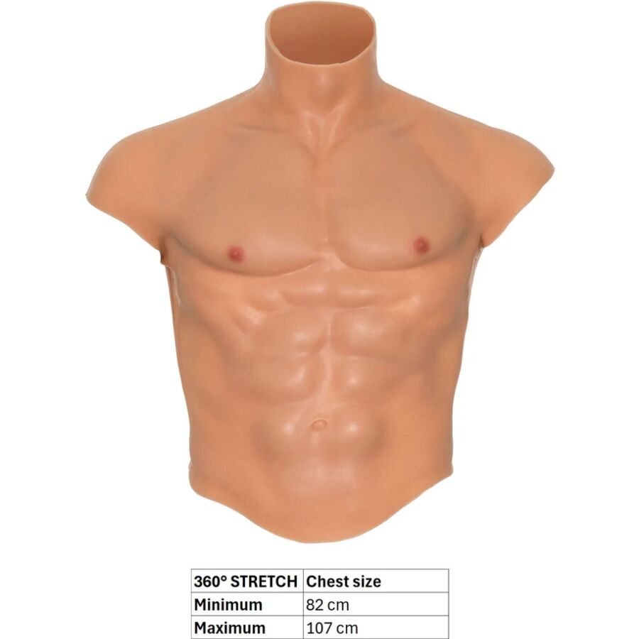 Hidden Desire - Alter Ego Camiseta Silicona Torso Masculino Con Abdominales Natural