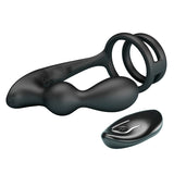 Mr Play - Anillo Para Pene Con Plug Anal Con Vibración Control Remoto