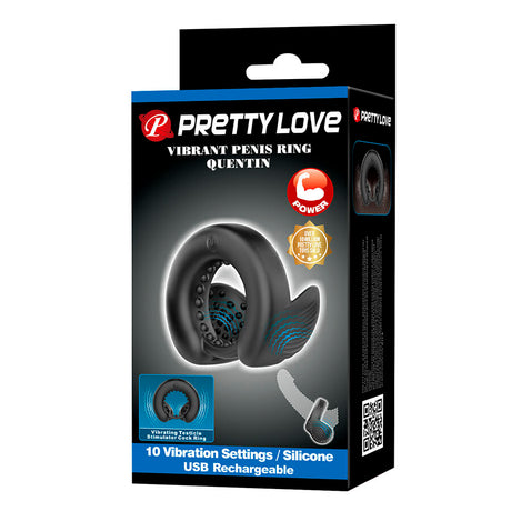 Pretty Love - Quentin Anillo Para Pene Con Estimulador Testicular