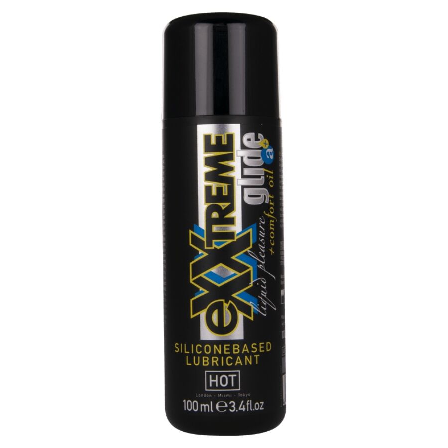 Hot - Exxtreme Glide Lubricante Base Silicona + Aceite Confort A+ 100 Ml