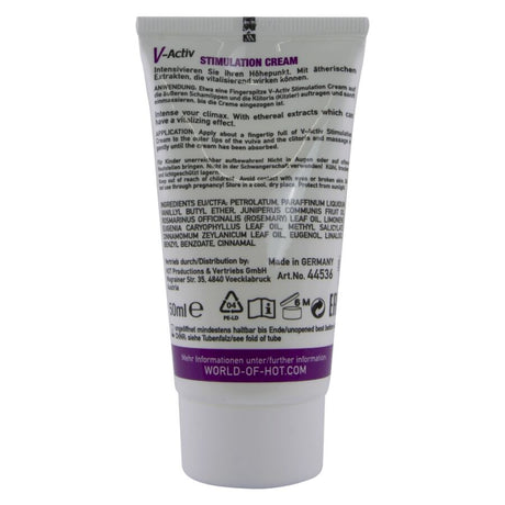 Hot - V-activ Crema Estimulante Para Mujer 50 Ml