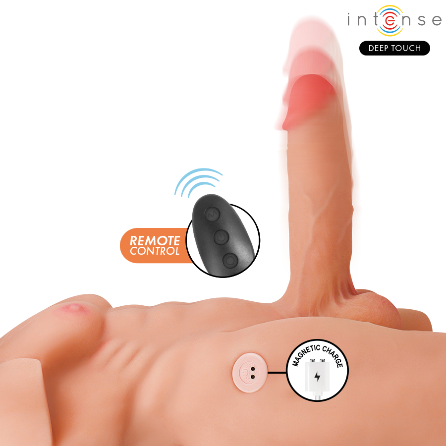 Intense Deep Touch - Marty Torso Con Ano Y Dildo Realístico Con Empuje Y Vibración Control Remoto 6.2 Kg