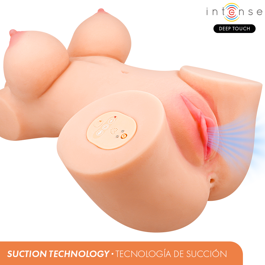 Intense Deep Touch - Vero Torso Vagina Con Efecto Succión, Calor, Vibración Y Voz 5.5 Kg