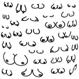 Diablo Picante - Posavasos Cuadrados Tetas 10 Unidades