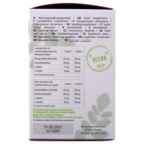 Hot - Moringa Women Cápsulas Mujer 60 Unidades