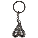 Diablo Picante - Llavero Metal Huevos Plata