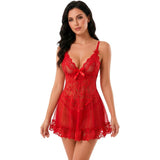 Livco Corsetti Fashion - Nuit Set Camiseta + Panty Rojo 2028 L/Xl
