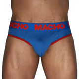 Macho - Mch005 Slip Clásico Azulón + Rojo Xl