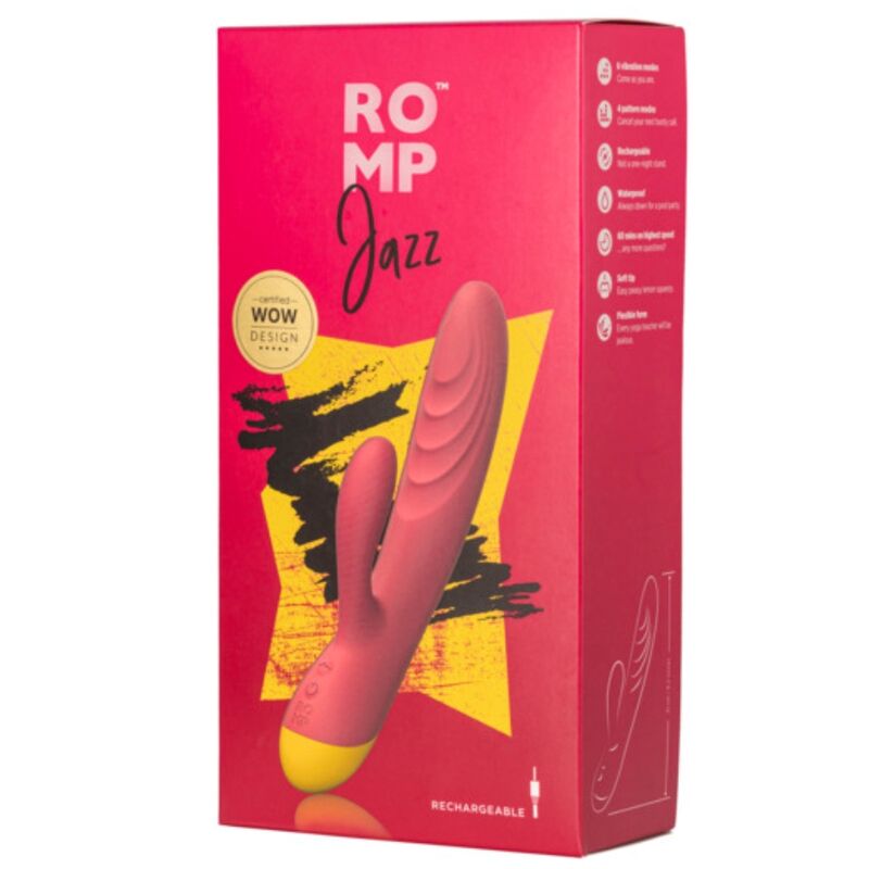 Romp - Jazz Vibrador Rabbit Recargable Rojo