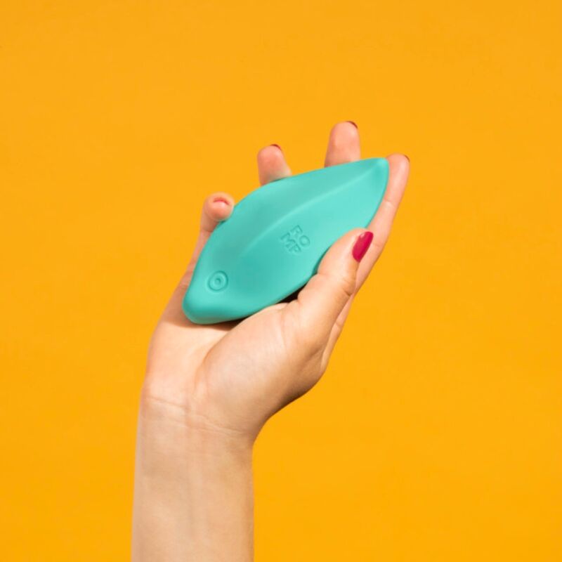 Romp - Wave Vibrador Estimulador De Clítoris Forma Ergonómica Verde Agua