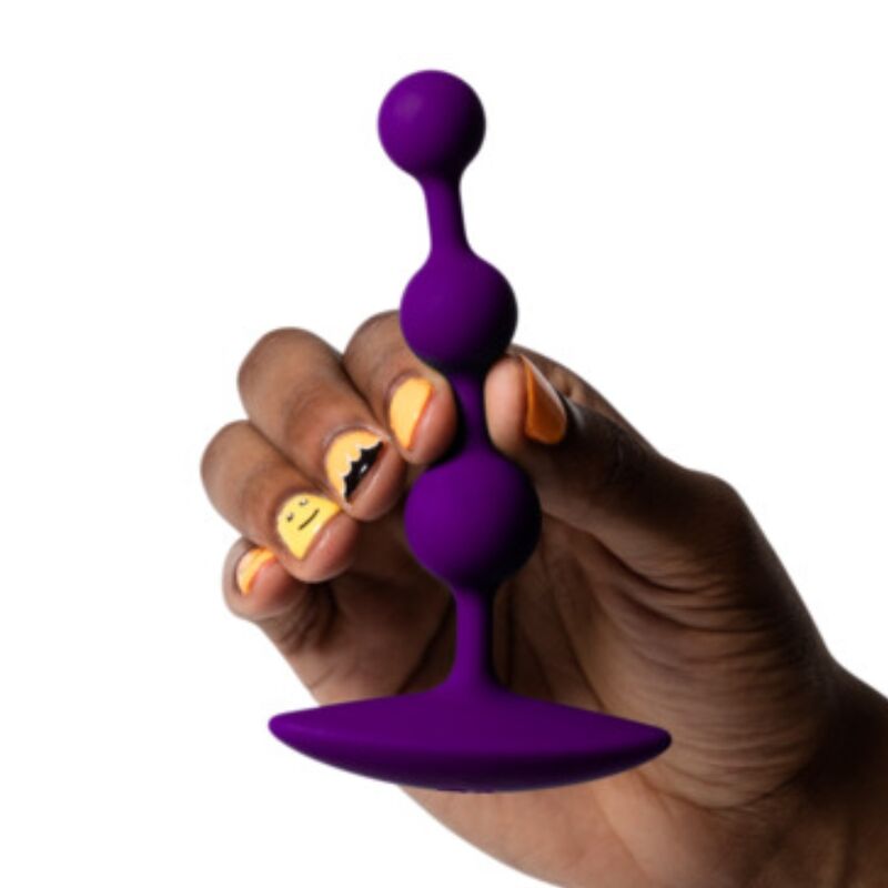 Romp - Amp Purple Bolas Anales Flexibles De Silicona 12,5 Cm Morado