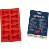 Diablo Picante - Cubitera 12 Penes Silicona Dura Para Colgar Azul