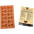 Diablo Picante - Molde Chocolate 12 Penes Silicona Para Colgar Vainilla